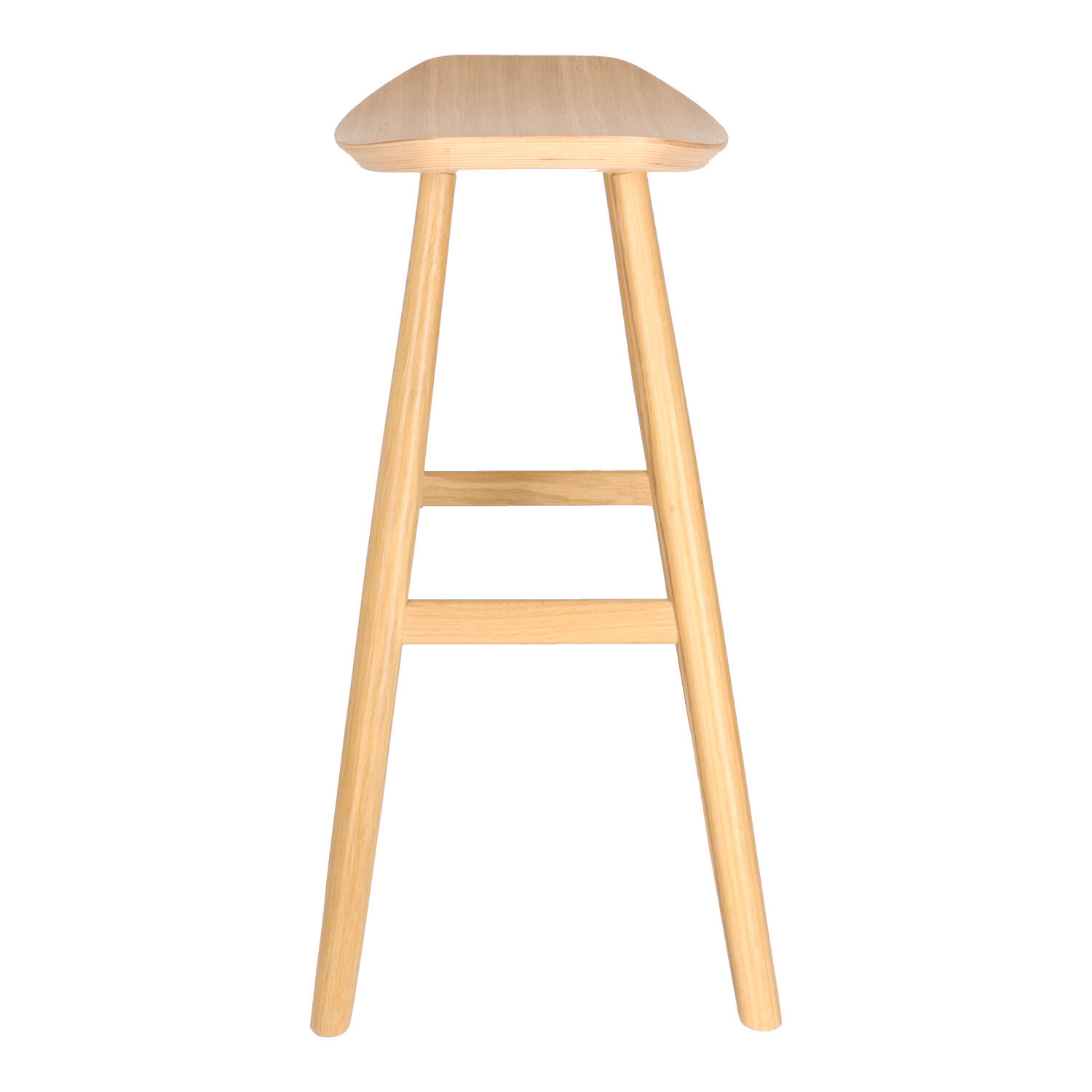 K XTON KYOTO Natural Scandinavian Wooden indoor bar stool